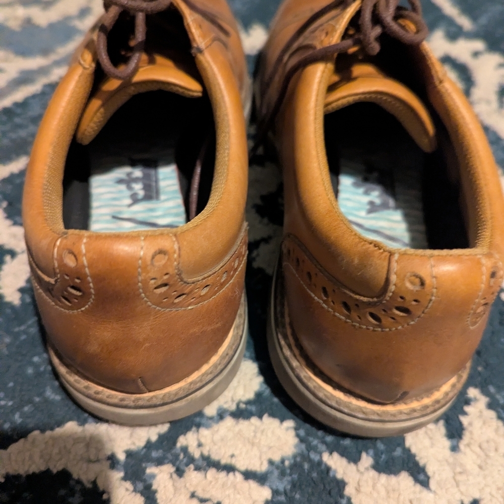 Peter Millar Men's Tan Brogue Oxfords - Picture 5 of 7